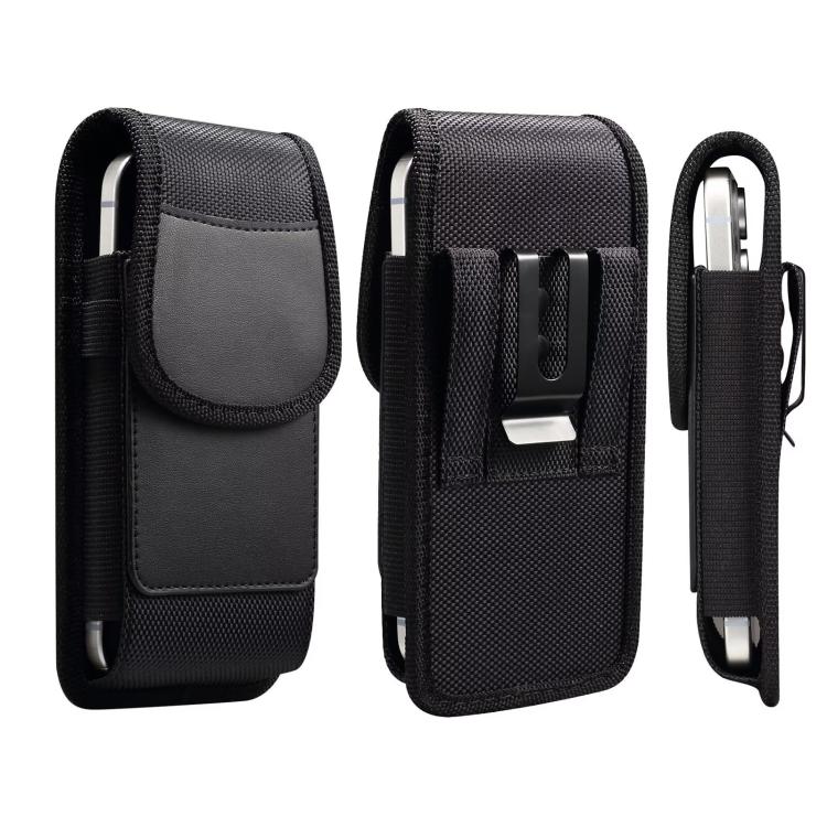 6.1-6.9 Inch Mobile Phone Belt Clip Case Vertical Magnetic Closure Waist Pack with Card Slot For Men