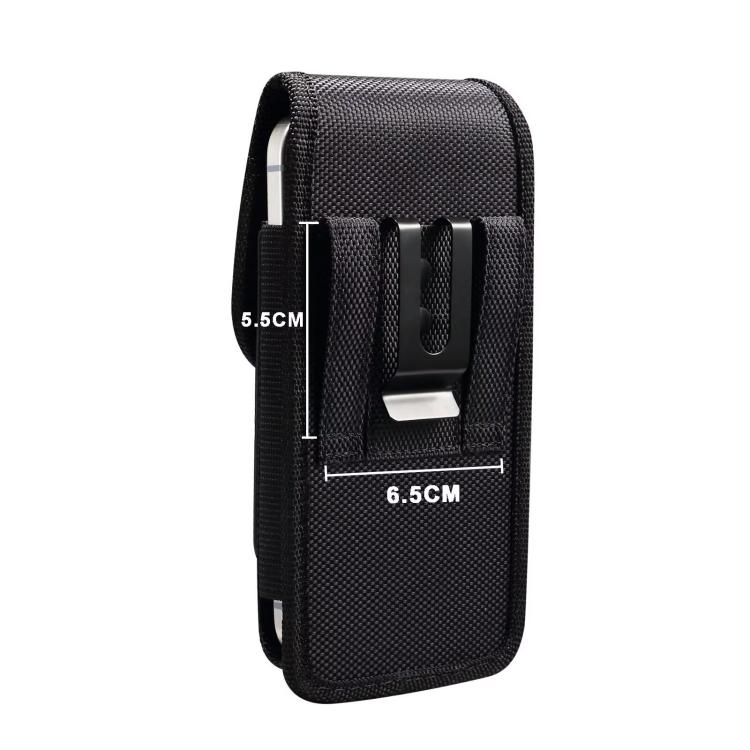 6.1-6.9 Inch Mobile Phone Belt Clip Case Vertical Magnetic Closure Waist Pack with Card Slot For Men