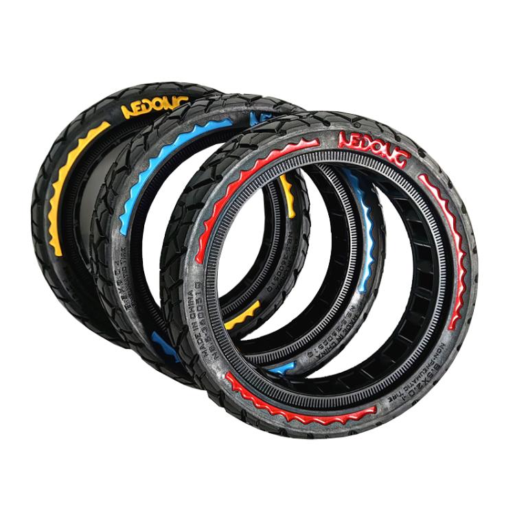 9.5 Inch Electrical Scooter Pneumatic Free Tires 9.5 x 2.50 Off-Road Skeleton Solid Tire, Color: Black