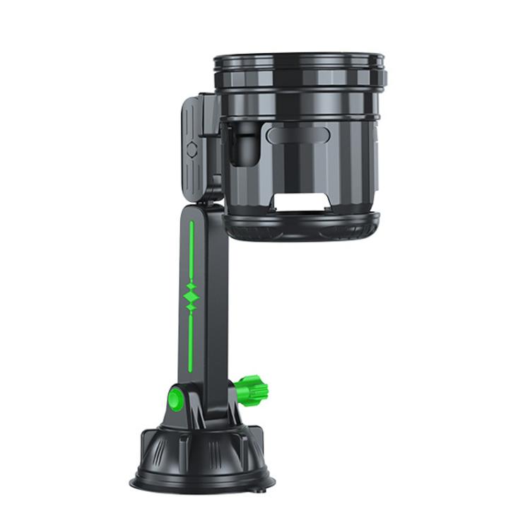Car Multifunctional Water Cup Holder Auto Large Suction Cup Mounted Drink Rack, Style: Long Rod Green