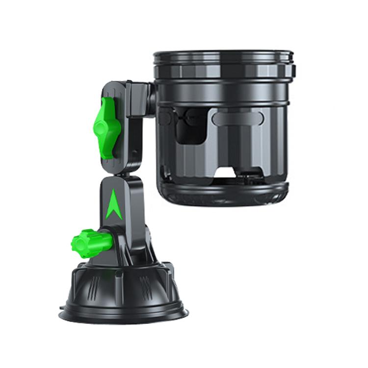 Car Multifunctional Water Cup Holder Auto Large Suction Cup Mounted Drink Rack, Style: Short Rod Green