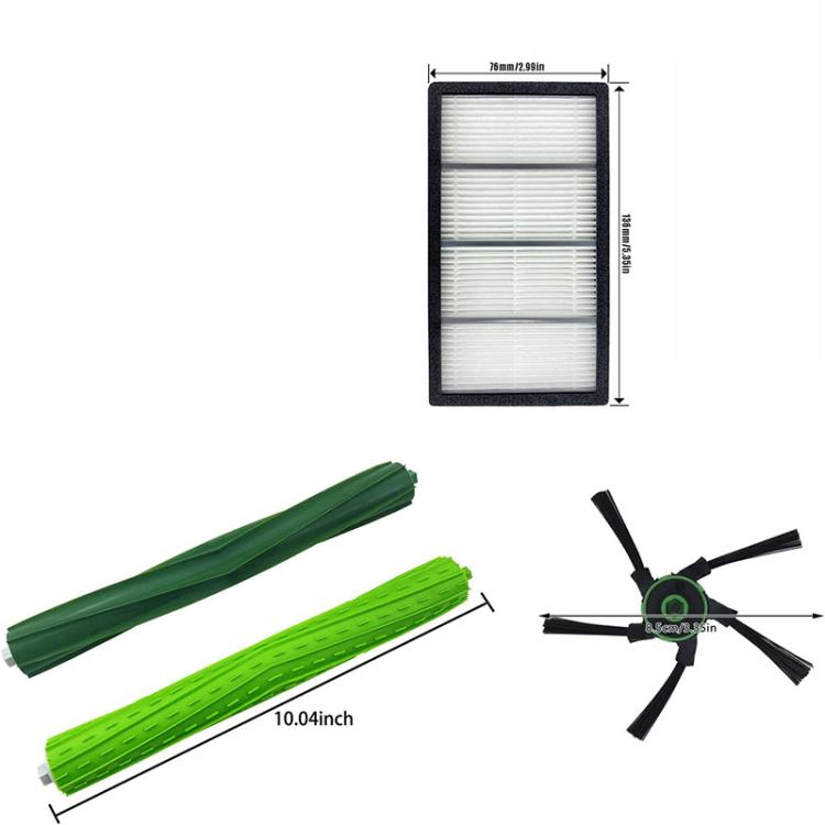 For iRobot Roomba S9 S9+ Vacuum Cleaner Main Brush Side Brush Filter Kit Set 3