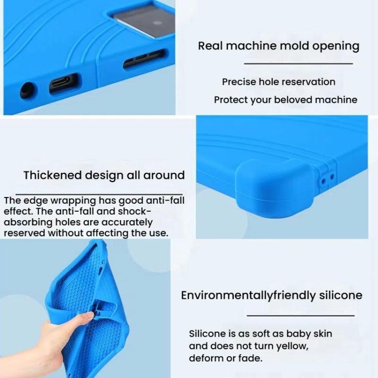 For TCL TAB 10L Gen 2 Shockproof Silicone Tablet Protective Case With Holder