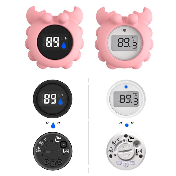 Crab Shape Digital Thermometer Baby Bath Water Thermometer, Color: Black LED