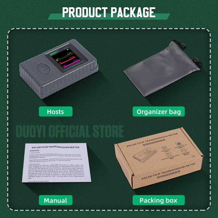 DUOYI Portable Heat-Insulating Glass Solar Film Tester - DY32A