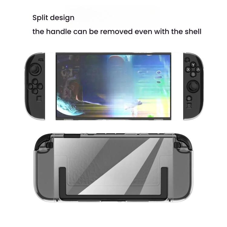 For Nintendo Switch 2 TPU+PC Split Transparent Case Cover Shockproof Shell - Diamond Pattern