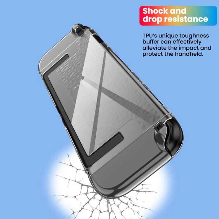 For Nintendo Switch 2 TPU+PC Split Transparent Case Cover Shockproof Shell - Diamond Pattern