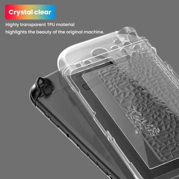 For Nintendo Switch 2 TPU+PC Split Transparent Case Cover Shockproof Shell - Diamond Pattern