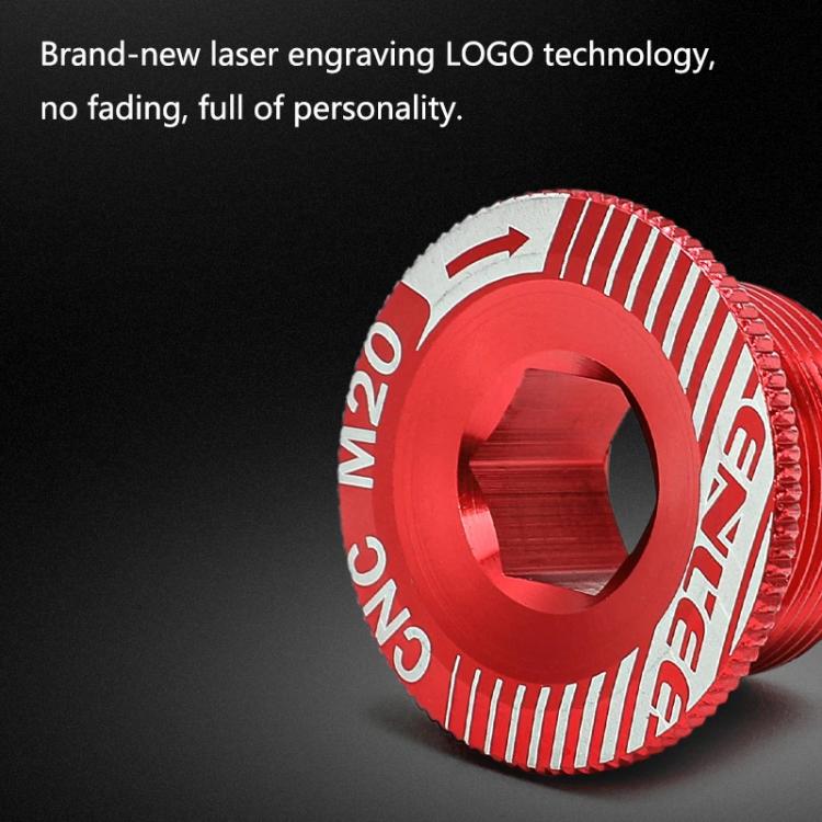 ENLEE Aluminum Bicycle Crank Cover Crank Screws, Color: M18 Red