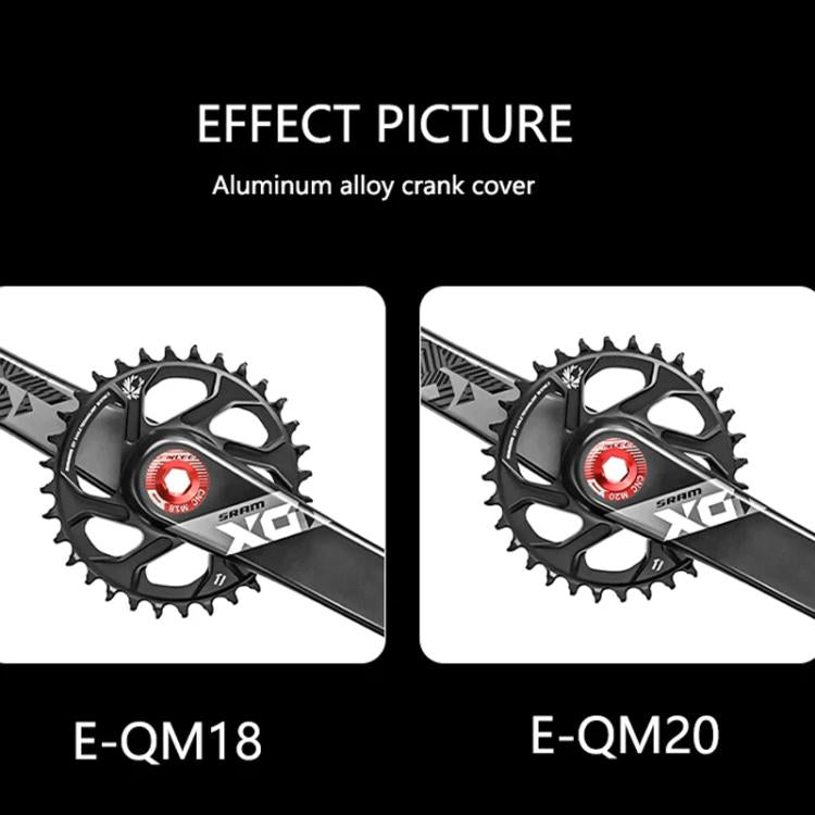 ENLEE Aluminum Bicycle Crank Cover Crank Screws, Color: M20 Blue