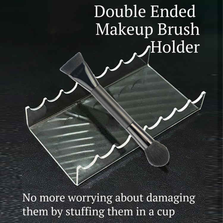 2pcs Transparent Acrylic Makeup Brush Storage Display Stand