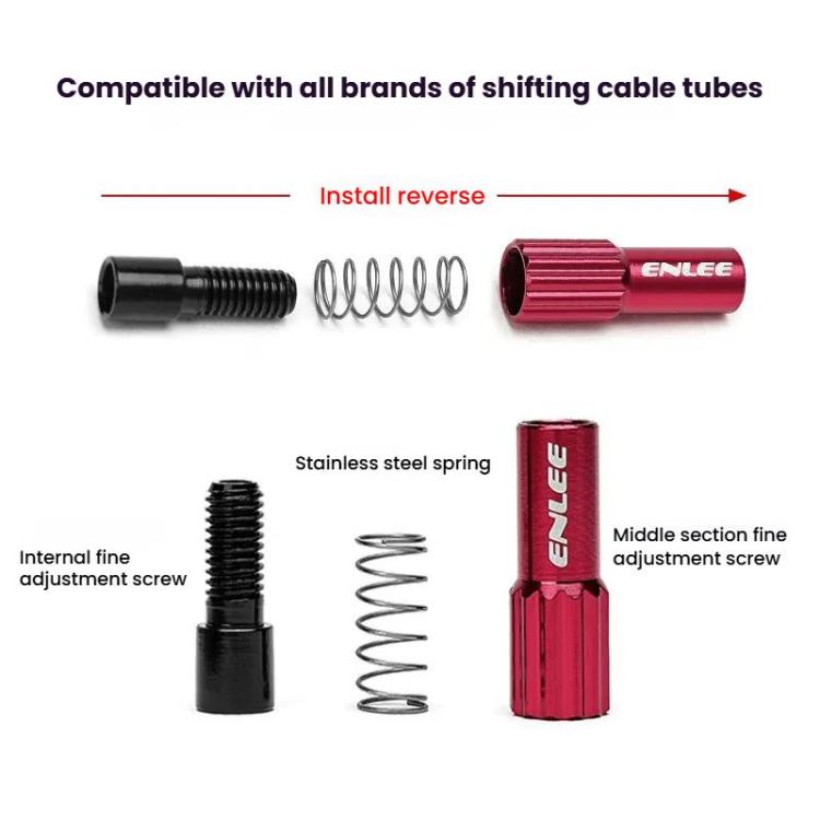 ENLEE Mountain Road Bicycle Shift Center Trim Screws 4mm Cable Brake Cable Adjustment Screw