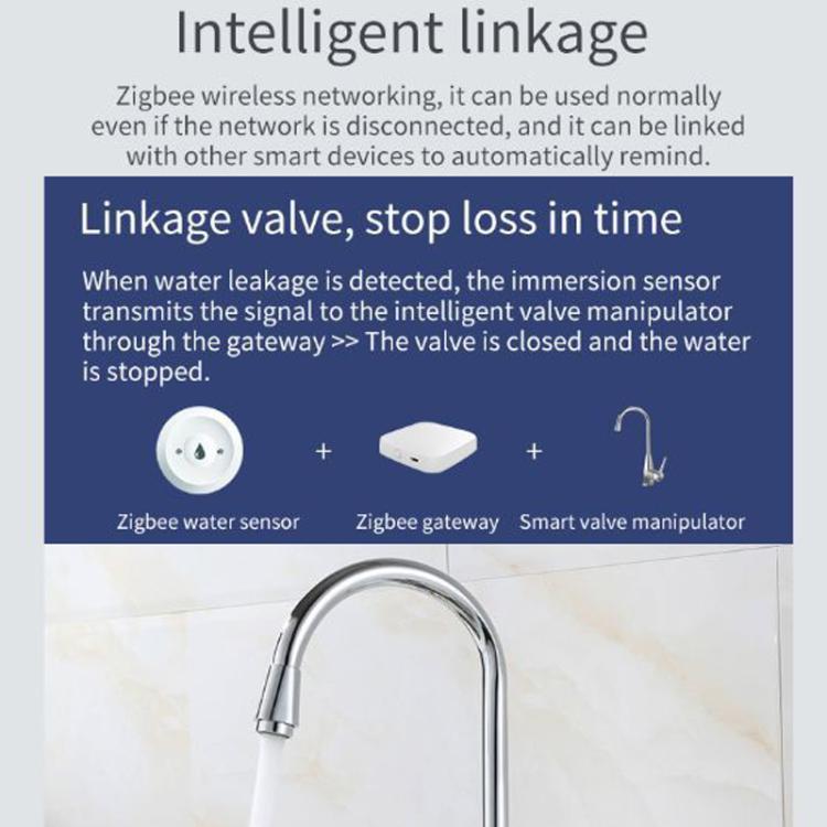 ZG-222Z Zigbee Water Leak Detector Sensor, Compatible With Home Assistant
