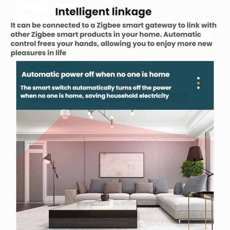 Light Sensor+IR Zigbee Smart Home Motion Sensor, Supports for Home Assistant