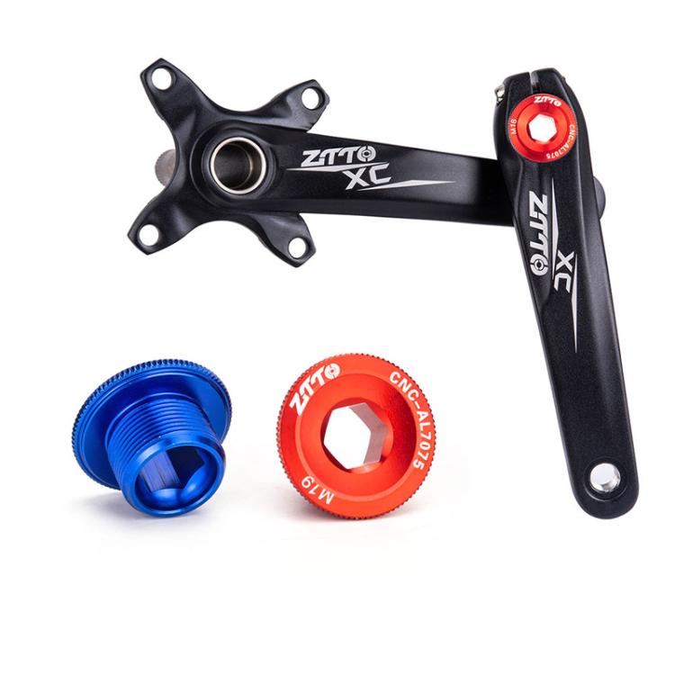 2pcs ZTTO Bicycle Aluminum Alloy Crank Cover Mountain Bike Crank Screws, Style: M20 Black