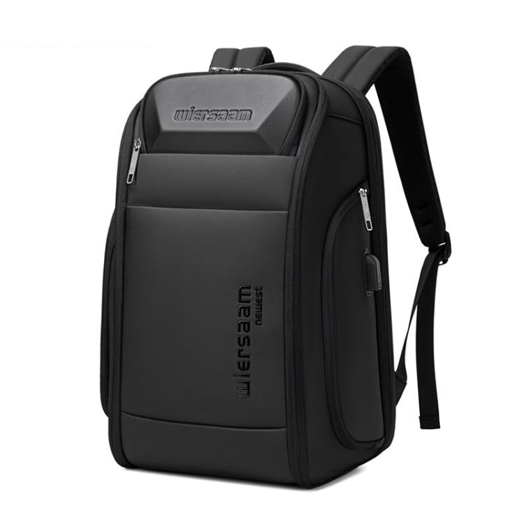 Wiersaam Men Waterproof Anti-Theft Business Backpack Travel Laptop Bag With USB Charging Port & Password Lock Large