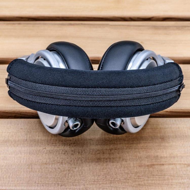 For Sony WH-1000XM4 Headphones Headband Protective Cover Replacement Parts, Spec: Leather Zipper Gray