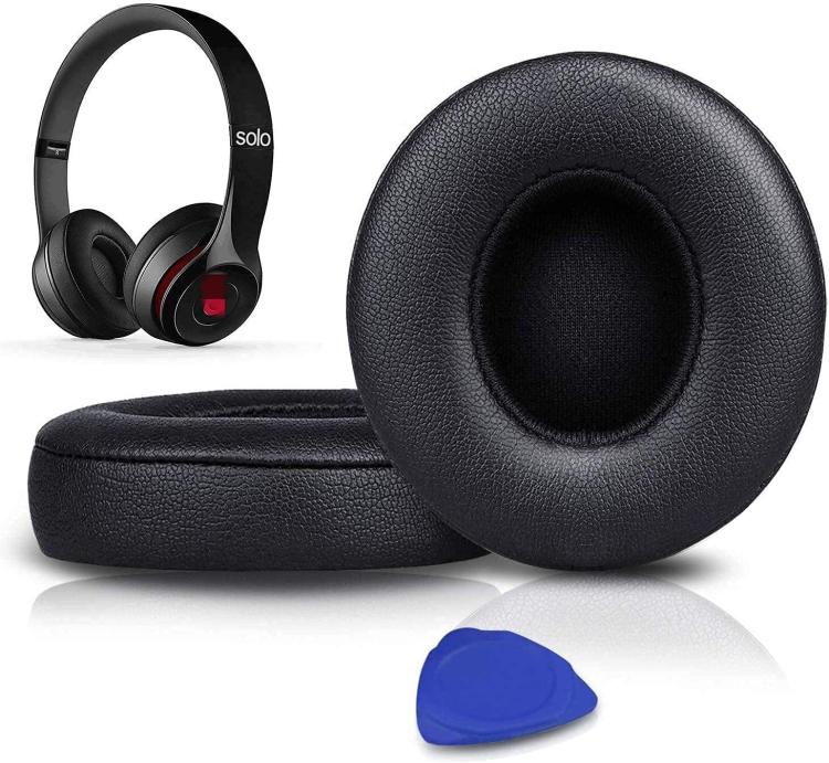 For Beats Solo3 / Solo2 Headphones Ear Pads Sponge Cover, Spec: Wireless Black