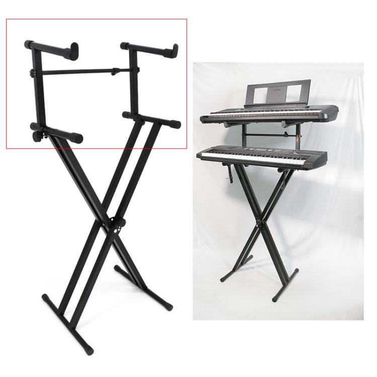 Electronic Piano Raised Stand Piano Keyboard Universal Double Layer Raised Stand Musical Instrument Accessories - Black