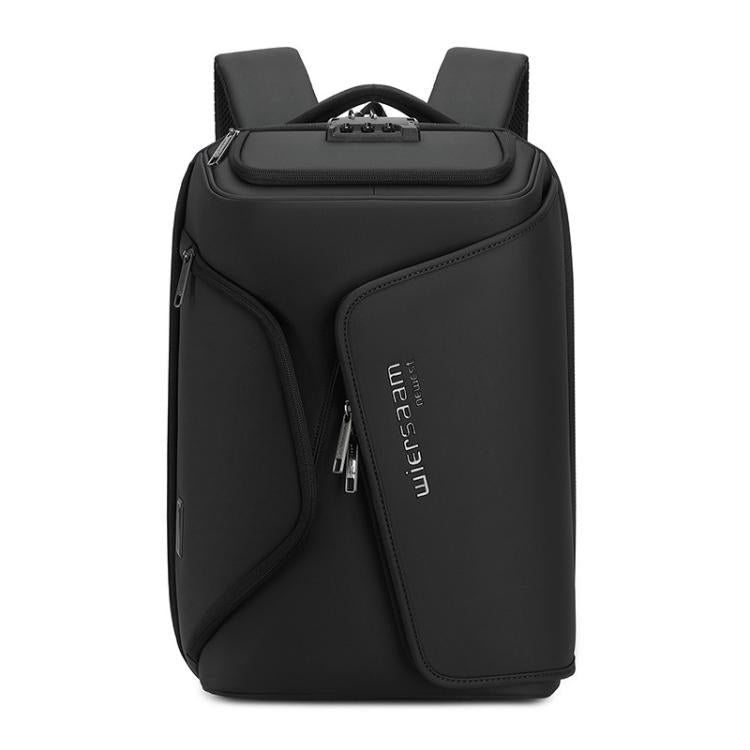 Wiersaam Men Anti-Theft Business Travel Backpack Water-Resistant Laptop Backpack With USB Charging Port