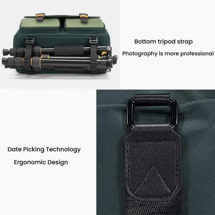 Cwatcun D99 Small Shoulder Camera Bag Multi-functional Casual Color Clash Lightweight Storage Bag