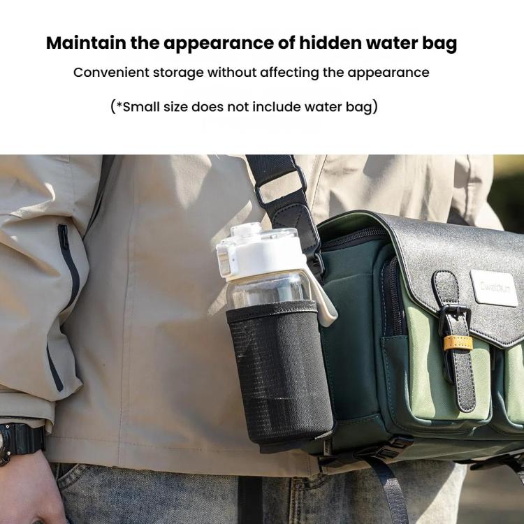 Cwatcun D99 Small Shoulder Camera Bag Multi-functional Casual Color Clash Lightweight Storage Bag