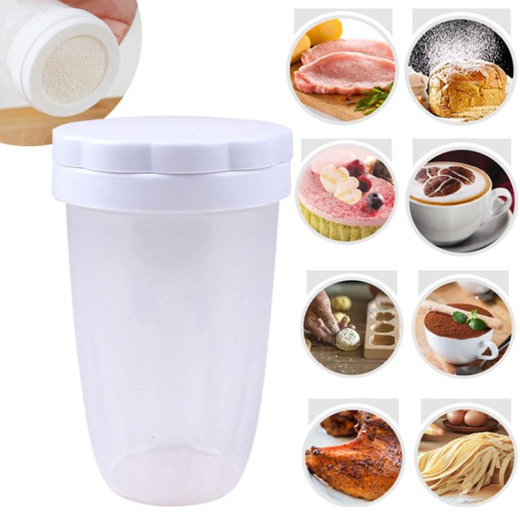 2pcs Plastic Baking Cocoa Powder Sprinkler Flour Sifter