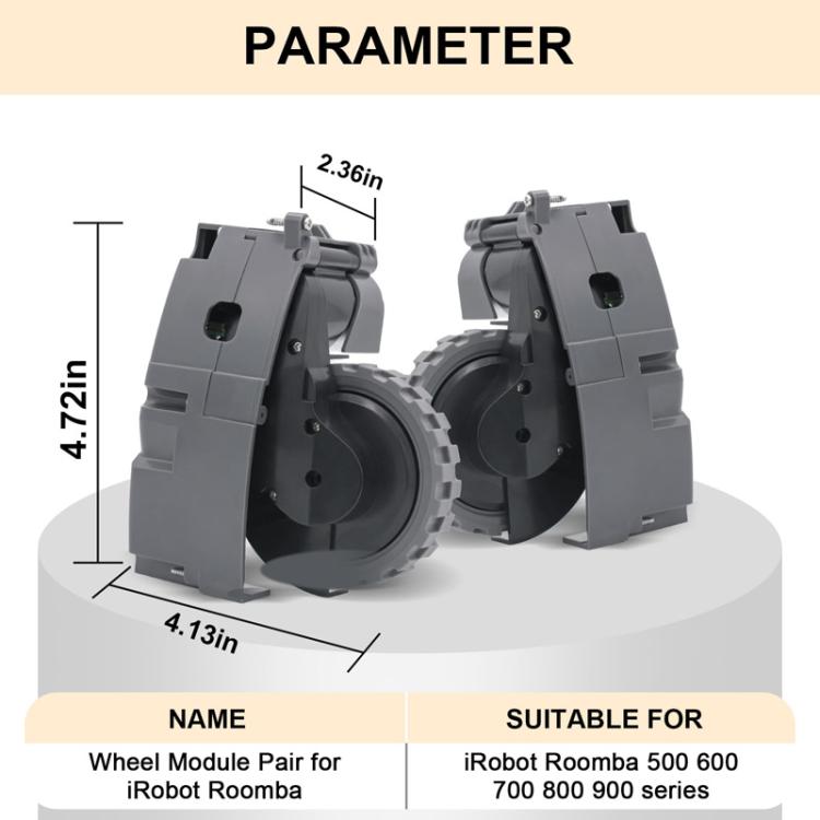 For IRobot Roomba 5/6/7/8/9 Series Walking Wheels Vacuum Cleaner Accessories Right Wheel-Black