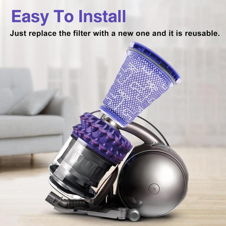 Vacuum Cleaner Pre-Filter HEPA Filter Replacement For Dyson CY18 / CY22 / CY23 / CY24 / CY25 / DY75 / DY77 / DY78 - Purple
