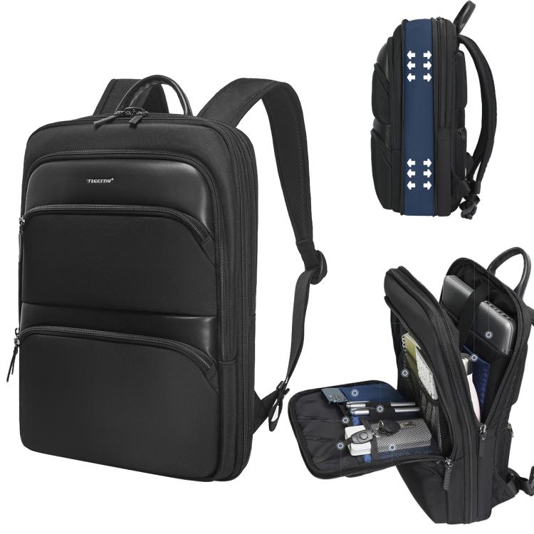 Tigernu T-B9121  17 Inch Men Expandable Waterproof Lightweight Laptop Backpack With Floating Zipper