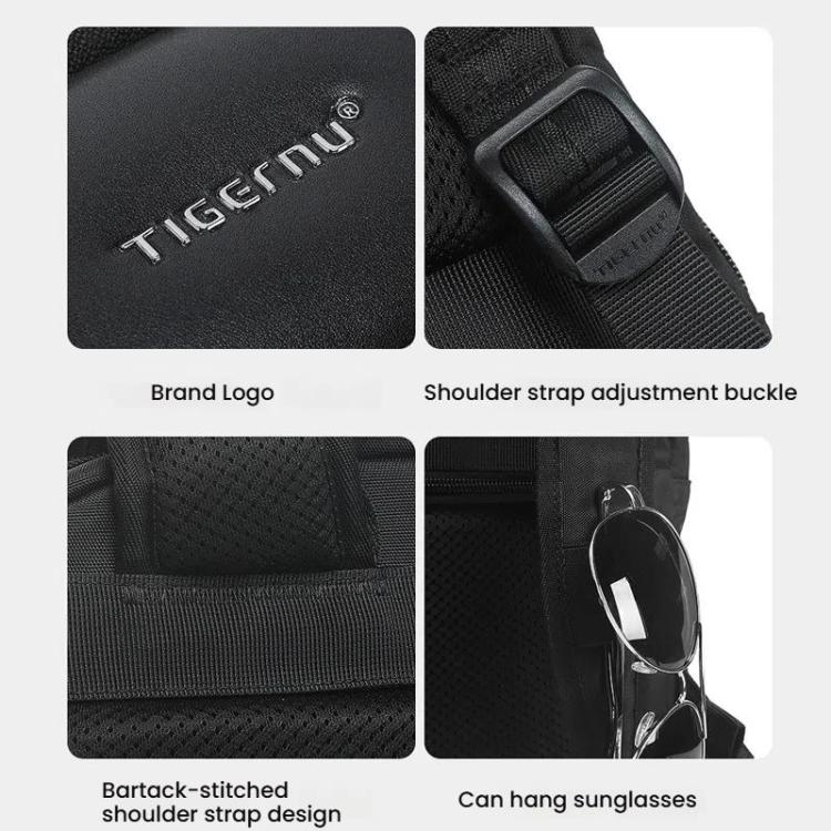 Tigernu T-B9121  17 Inch Men Expandable Waterproof Lightweight Laptop Backpack With Floating Zipper