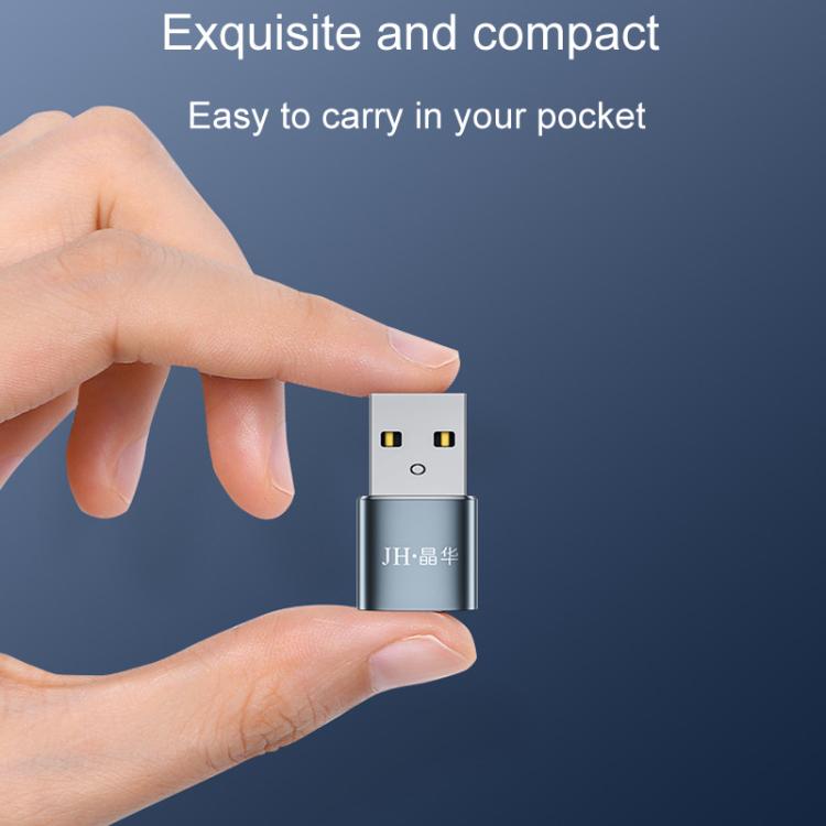 JINGHUA S505 Alloy Case Cell Phone To Computer USB2.0 Adapter - USB Male To Type-C