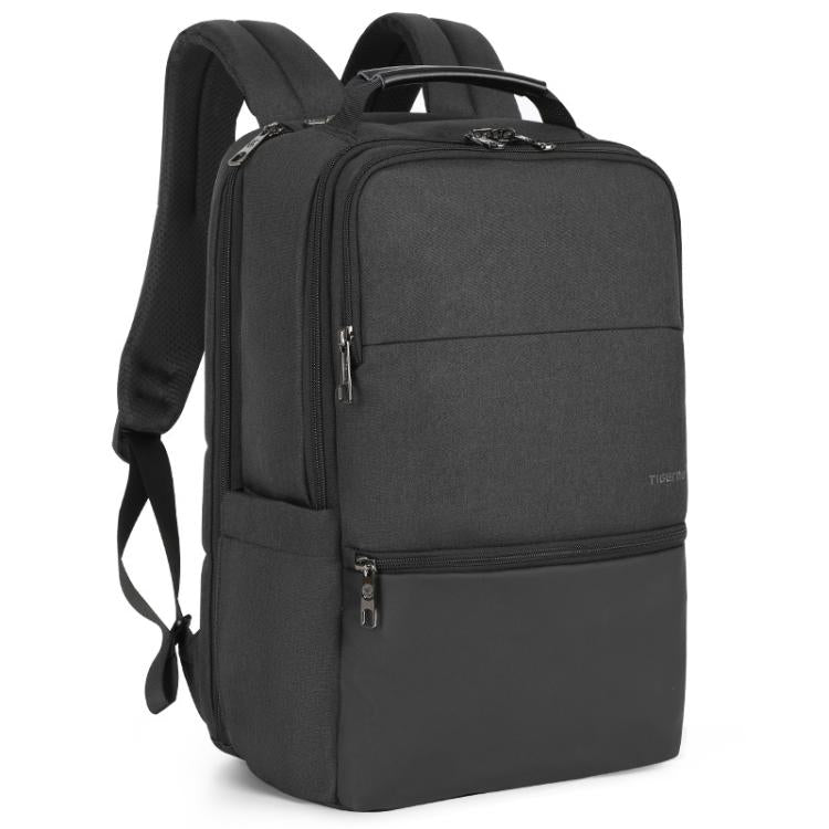 Tigernu 19-inch Expandable Men Anti-Theft Laptop Backpack with USB Charging Port, Headphone Hole & Comfort Shoulder Straps for Travel, Work Commute - Black
