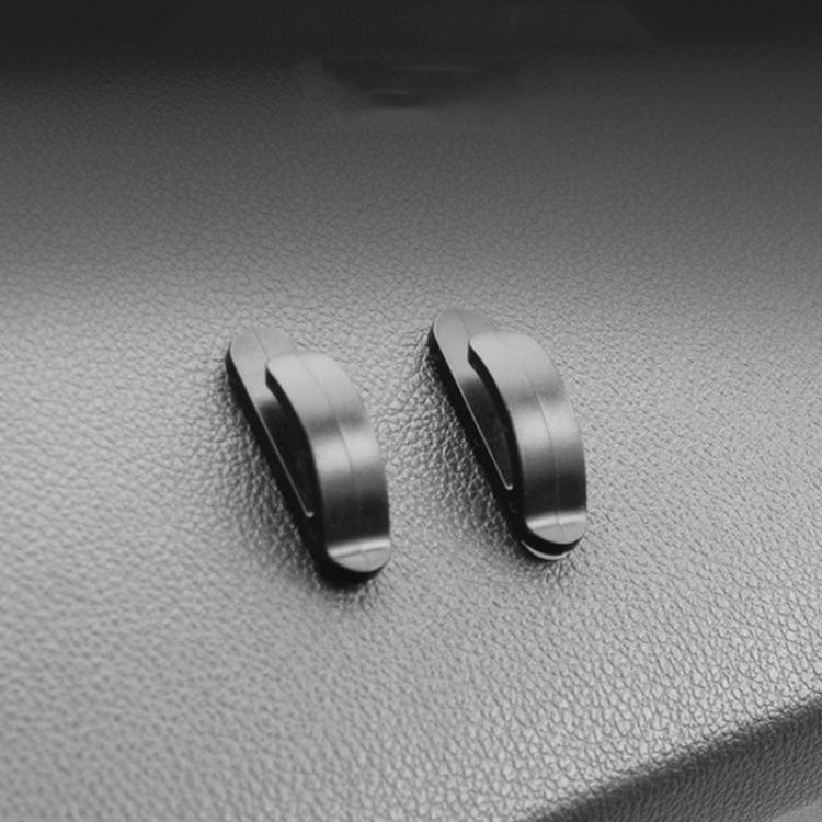 4pcs / Set Multifunctional Simple Hidden Car Seat Sticky Hooks - Black