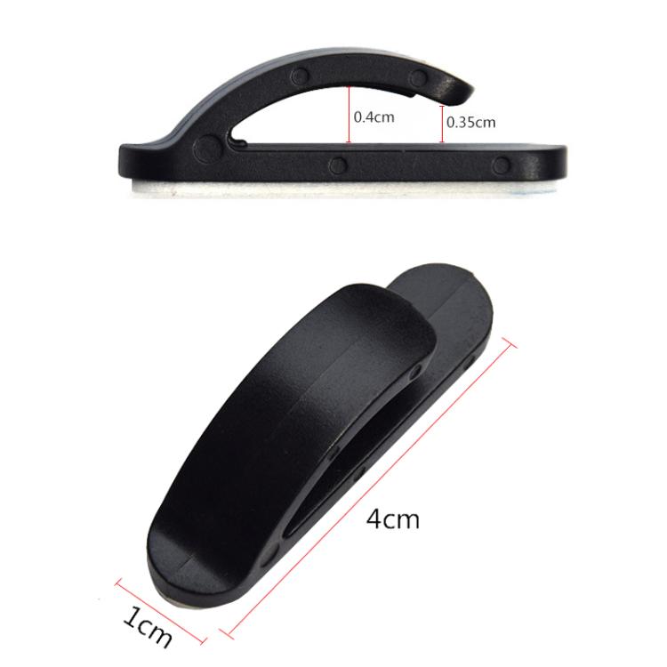 4pcs / Set Multifunctional Simple Hidden Car Seat Sticky Hooks - Black