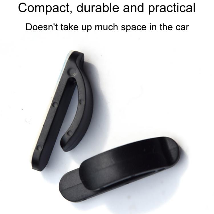 4pcs / Set Multifunctional Simple Hidden Car Seat Sticky Hooks - Black