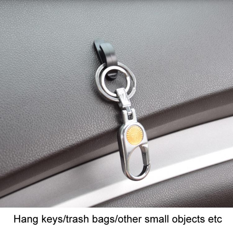 4pcs / Set Multifunctional Simple Hidden Car Seat Sticky Hooks - Black