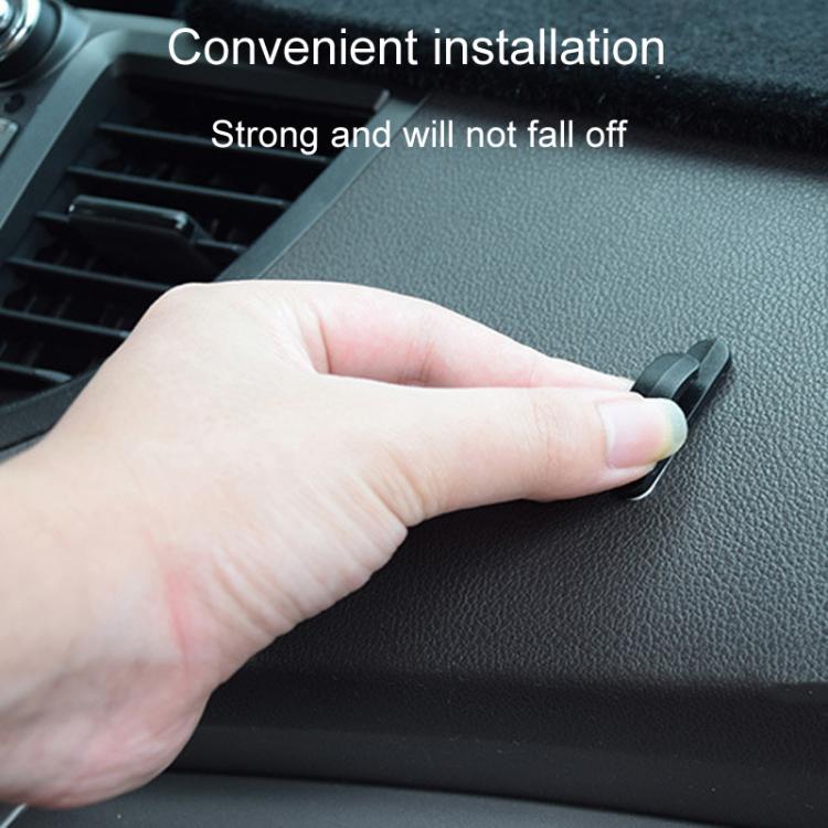 4pcs / Set Multifunctional Simple Hidden Car Seat Sticky Hooks - Black