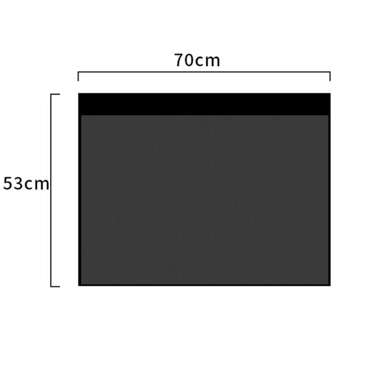 1pair Suction Cup Car Side Window Sunshade Mesh Summer Sunshade Curtains - Black