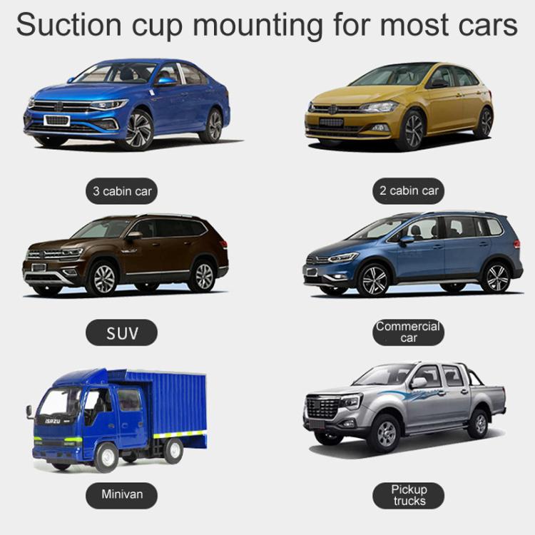 1pair Suction Cup Car Side Window Sunshade Mesh Summer Sunshade Curtains - Black