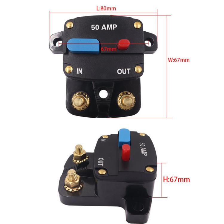 80A Car Audio Recovery Fuse Switch Current Short Circuit Overload Protection Circuit Breaker