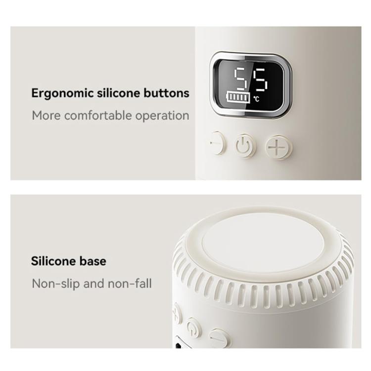 10000mAh Portable Wireless Baby Bottle Warmer 400ml Adjustable Temperature Travel Thermos, Type-C Fast Charging
