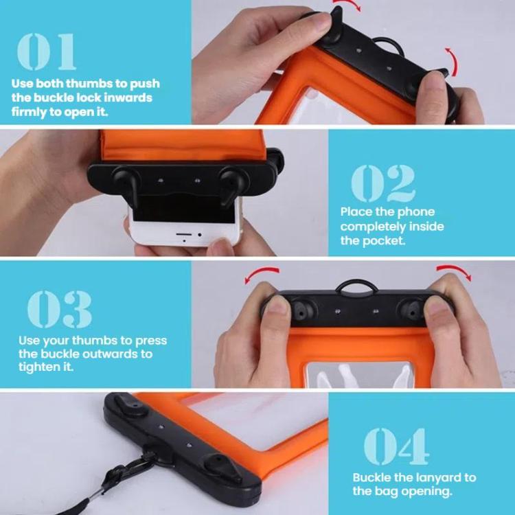 Floating Inflatable Airbag Cell Phone Waterproof Case Transparent Swimming Waterproof Phone Bag