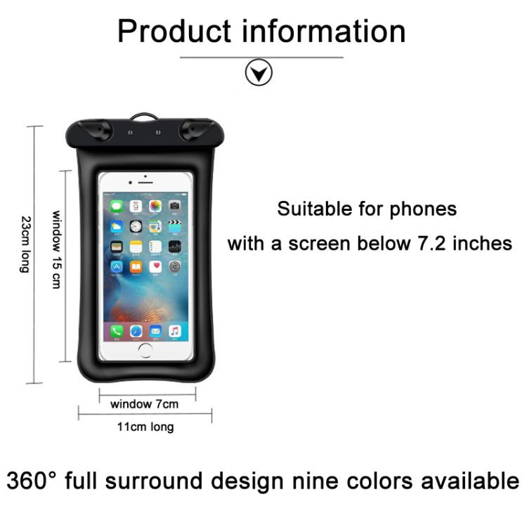 Floating Inflatable Airbag Cell Phone Waterproof Case Transparent Swimming Waterproof Phone Bag