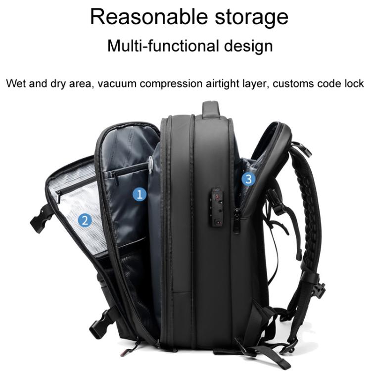 19inch Large Capacity Short Trip Computer Luggage Bag Vacuum Compression Expandable Men Double Shoulder Bag