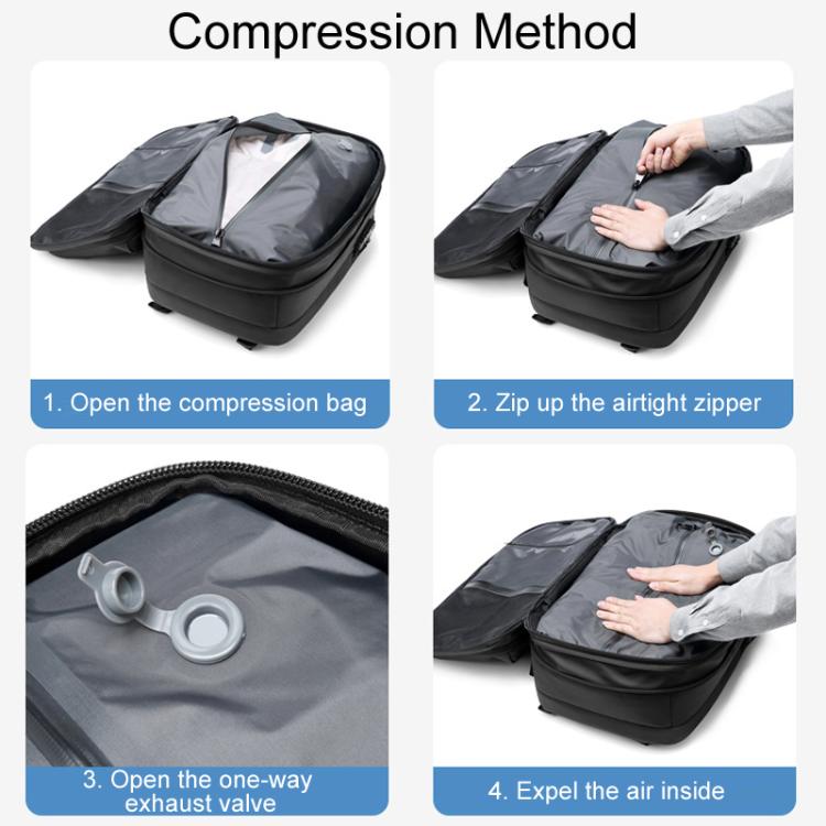 19inch Large Capacity Short Trip Computer Luggage Bag Vacuum Compression Expandable Men Double Shoulder Bag