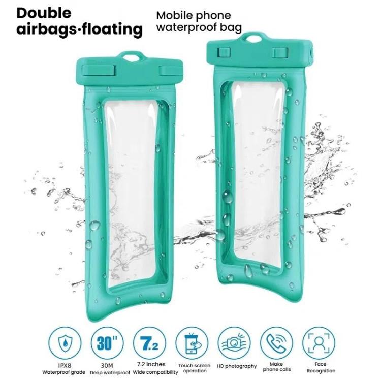 TPU Dual Airbag Floating Mobile Phone Waterproof Bag Anti-sinking Diving Swimming Phone Waterproof Pouch