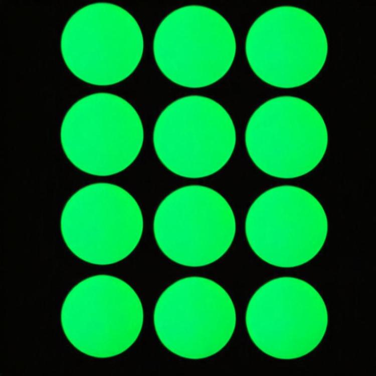 12pcs /Pack PEVA Self-Adhesive Glow-in-the-Dark Anti-Slip Stickers for Bathroom, Stairs, Floor Round 10cm