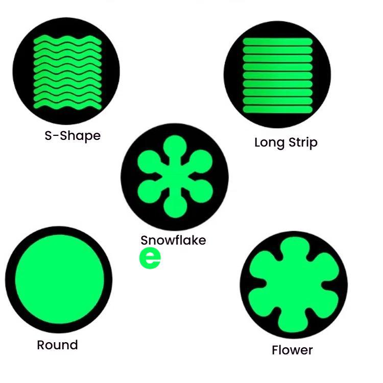 12pcs /Pack PEVA Self-Adhesive Glow-in-the-Dark Anti-Slip Stickers for Bathroom, Stairs, Floor Round 10cm
