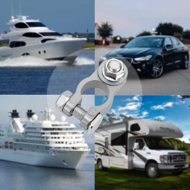 M8 RV Yacht Battery Zinc Alloy Battery Terminal Wiring Clip, Specification: 2x5/16 inch With Brush